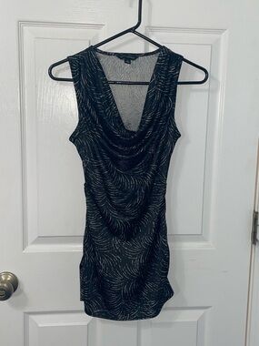 Banana Republic Black Sleeveless Cowl Neck Mini Dress